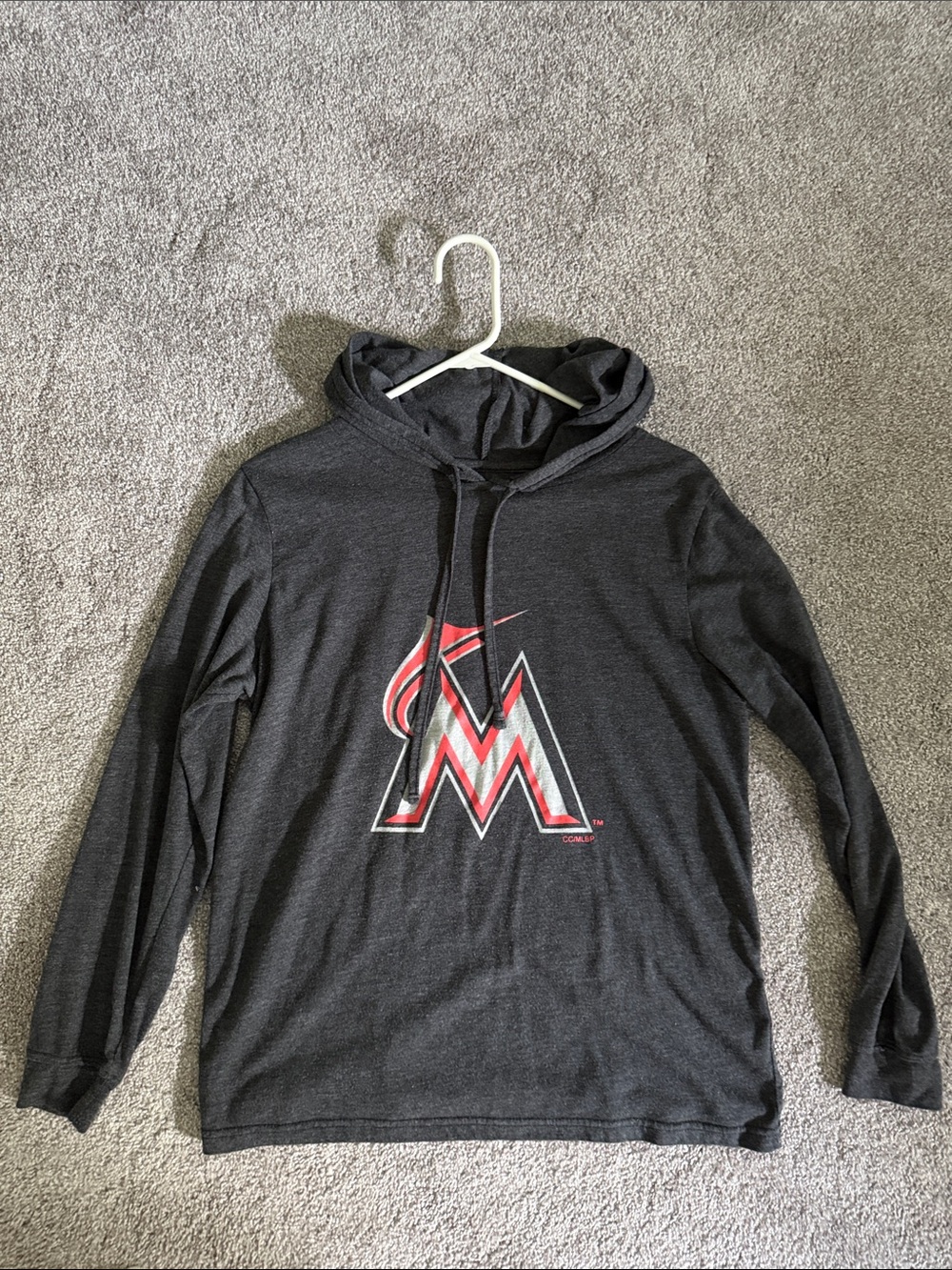 Miami Marlins Youth Black Pullover Hoodie Tee